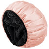 Picture of Aquior Shower Cap,Shower Cap for Women Reusable, Triple Layer Waterproof Bath Cap,Silky Satin Outer Layer Terry Lining, Extra Large for Women Long Hair(Champagne)
