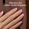 Picture of Beetles French Tip Press On Nails: Valentines Day Gifts for Her 224 Pcs Pink Short Square Press On Nails 4 in 1 Nail Tips 16 Sizes, Pre-Applied Primer and Base Coat, No File Need DIY Manicure