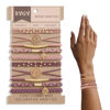 Picture of 10 PCS Hair Ties Bracelets, Boho Hair Ties for Thick & Thin Hair, Cute Stretch Bracelets, Braided Hair Ties for Ponytail Holders, 5 Styles Hair Ties No-Damage, Pink