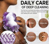Picture of African Net Sponge Authentic - 2 Pieces Real African Loofah Shower Sponges - Body Scrubber Exfoliating Washcloth Purple & Green - Africa Bath Sponges for Back Scrubber Shower Accessories