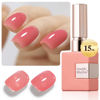 Picture of Double Rhythm Translucent Gel Polish Sheer Neutral Natural Light Milky Same Color Same Bottle 15ML Jelly Nail Polish Nail Art DIY at Home (Pink Rose-A1382)