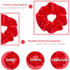 Picture of IVARYSS Red Scrunchies, Premium Velvet Soft Hair Scrunchy, Solid Colors Thick Elastic Bands, Hair Accessories for Women and Girls, 12 Pack