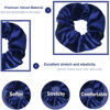 Picture of IVARYSS Royal Blue Scrunchies, Premium Velvet Soft Hair Scrunchy, Solid Colors Thick Elastic Bands, Hair Accessories for Women and Girls, 12 Pack