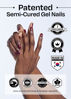 Picture of ohora Semi Cured Gel Nail Strips (N Roasting) - Brown, Solid, Works with Any UV/LED Nail Lamps, Salon-Quality, Long Lasting, Easy to Apply & Remove - Includes 2 Prep Pads, Nail File & Wooden Stick