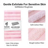 Picture of Yiclick Exfoliating Washcloth Towel - Exfoliating Body Scrubber, Loofah Wash Sponge - Korean & Japanse & African Washcloth - Soft + Rough Exfoliating Back Scrubber - for Senstive and Rough Skin