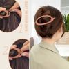 Picture of French Concord Hair Clips Claw - 6Pcs Side Slid Flat Hair Clips for Volume Strong Hold No Slip Grip Hair Claw Clips for Women Girls Thick Thin Hair (Matte Bright Oval(Large, 4.7 inches))