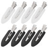 Picture of MADHOLLY 8Pcs No Bend No Crease Hair Clips - Styling Duck Bill Clips Alligator Hair Barrettes for Styling Sectioning for Salon Hairstyle Hairdressing Bangs Waves Woman Girl Makeup, Black & White