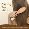 Picture of BLACK EGG Boar Bristle Hair Brush for Women Men Kid, Soft Natural Bristles Brush for Thin and Fine Hair, Restore Shine and Texture, Set includes Bamboo comb and 3 hair ties