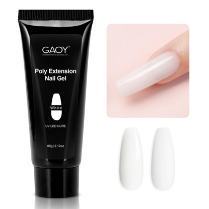 Picture of GAOY Poly Gel, 60g Nail Extension Gel, White Builder Gel Nail Enhancement Gel for Beginner & Professional Nail Art Salon DIY at Home