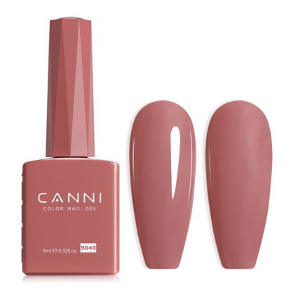 Picture of CANNI Light Red Gel Nail Polish, 1Pcs Pink Gel Polish Baby Pink Color Nail Polish Gel High Gloss Soak Off U V Gel Nail French Nail Manicure Salon DIY