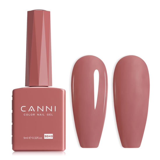 Picture of CANNI Light Red Gel Nail Polish, 1Pcs Pink Gel Polish Baby Pink Color Nail Polish Gel High Gloss Soak Off U V Gel Nail French Nail Manicure Salon DIY