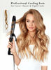 Picture of LANVIER 1.25 Inch Curling Iron, Extra Long Barrel 1 1/4 Inch Curling Iron for Long Hair up to 450F, Worldwide Dual Voltage Hair Curler for Traveling, Hair Waving Style Tool Black