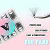 Picture of VAVALASH 600 Fans Premade Fans Eyelash Extensions 5D 6D 7D 8D 10D 12D 14D 16D 24D Premade Lash Fans 8-15mm Mixed Length Promade Loose Fans Thin Base Premade Volume Lash Extension(12D-0.07-D-8-15mm)