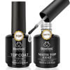 Picture of Beetles Matte Coat & Top Coat 2 Pcs 15ml No Wipe Gel Glossy Matte Gel Top Coat Gel Nail Polish Matte Nail Polish Shine Effect Long Lasting Soak Off Uv LED Nail Lamp Valentine's Day Gifts for Women
