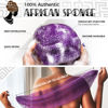 Picture of African Net Sponge Authentic - 2 Pieces Exfoliating Body Scrubber Bath Sponge - Back Scrubber Washcloth for Shower with Travel Bag - Real African Scrub Exfoliator Body Care Bathing Accessorie