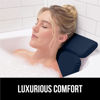 Picture of Gorilla Grip Bath Pillow for Tub, Improved Suction Cups, Luxury Bathtub Pillows, Headrest for Neck and Back Support, Relaxing Home Spa, Hot Tub and Bathroom Essentials, Gifts for Women, 2 Panel Navy
