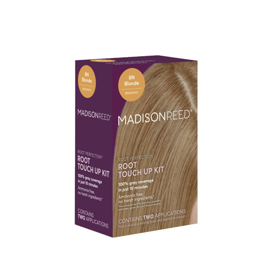 Picture of Madison Reed Root Perfection Permanent Root Touch Up, Dark Blonde 8N Bergamo, 10 Minutes for 100% Gray Root Coverage, Ammonia-Free Hair Dye, Two Applications