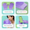 Picture of ZenToes Moisturizing Gloves for Dry Hands and Eczema, Gel Infused with Jojoba Seed Oil, Olive Oil and Vitamin E, Overnight Hand Moisturizer (OSFM, Fuzzy Lilac with Media Tips)