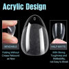 Picture of TOMICCA Almond Nail Tips Acrylic False Nails 240Pcs Almond Nails Gel Nail Tips Short Almond Gel x Tips Half Matte Nail Extension Tips Home DIY Nail Salon