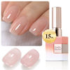 Picture of Double Rhythm Translucent Gel Polish Sheer Neutral Natural Light Milky Same Color Same Bottle 15ML Jelly Nail Polish Nail Art DIY at Home (Milky Pink -A1374)