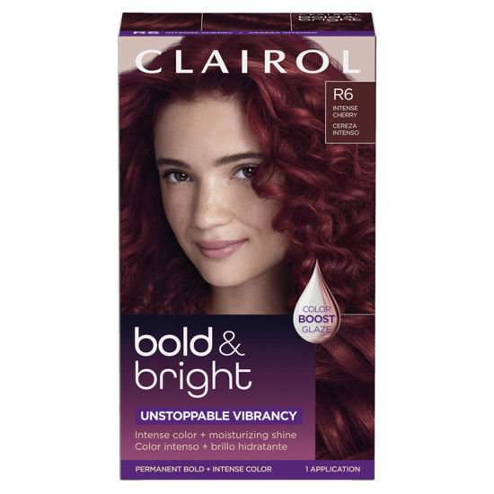 Picture of Clairol Bold & Bright Permanent Hair Dye, R6 Intense Cherry Hair Color, Pack of 1