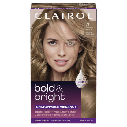 Picture of Clairol Bold & Bright Permanent Hair Dye, 71 Caramel Bronde Hair Color, Pack of 1
