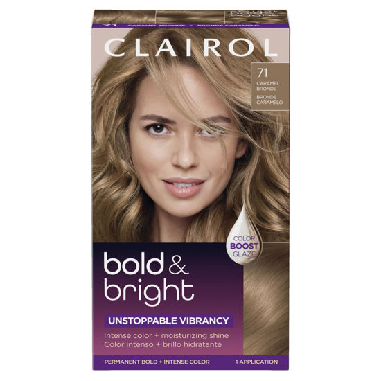 Picture of Clairol Bold & Bright Permanent Hair Dye, 71 Caramel Bronde Hair Color, Pack of 1