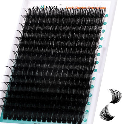 Picture of Eyelash Clusters Fluffy Lash Clusters Thick 280pcs Cluster Eyelash Extensions DIY At Home Individual Lashes Cluster Lashes by GEMERRY（100P-15-20mm)
