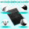 Picture of Eyelash Clusters Fluffy Lash Clusters Thick 280pcs Cluster Eyelash Extensions DIY At Home Individual Lashes Cluster Lashes by GEMERRY（100P-15-20mm)