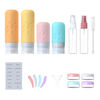 Picture of Zafit 18 Pack travel Bottles for Toiletries, TSA Approved Silicone Travel Containers Leak Proof Refillable Travel Accessories for Shampoo Conditioner Lotion Body Wash(Multicolored E)