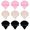 Picture of Flytianmy 9Pcs Triangle Powder Puffs, Face Makeup Puff for Body Loose Powder Beauty Makeup Tool Black,Nude,Pink