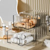 Picture of ZHIAI 2 Pack Clear Stackable Cosmetic Organizer, Acrylic Drawer, Plastic Organizer for Dresser, Vanity, Kitchen Cabinet, Pantry, Home Organization and Storage