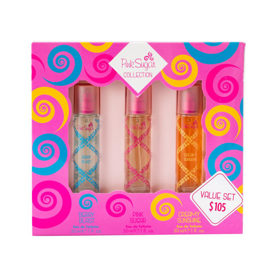 Picture of Pink Sugar Coffret 3 PC Women's Perfume Gift Set, Includes 1 Fl Oz Berry Blast, and Creamy Sunshine Eau de Toilette, Travel-Friendly