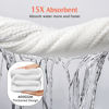 Picture of YFONG 2 Pack Large Microfiber Hair Towel Wrap for Women, Thicken Super Absorbent Quick Dry Hair Turban for Drying Curly Long Thick Hair Anti Frizz, Hair Drying Towel with Button for Wet Hair