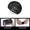 Picture of WLLHYF 2 PCS Hair Nets Cap Sleeping Hairnet Snoods Wrap Bonnets Long Straight Curl Wig Head Protector Black Mesh Wrapping Crochet Wave Cook Hats Bun Lift Strap Weaving Sew For Women Ballet