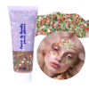 Picture of DAGEDA Body Glitter Gel, Face Glitters Body Gel Sequins Shimmer Liquid Eyeshadow, Chunky Glitter for Face Hair, Holographic Cosmetic Laser Powder Festival Glitter Makeup1.7oz (Christmas)