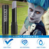 Picture of MEICOLY Grey Eye Black Stick,Highly Pigmented Face Body Paint Eye Paint,Professional Halloween SFX Grayscale Homestuck Cosplay Makeup,Cream Sporting Face Paint for Baseball/Softball/Football/Lacrosse