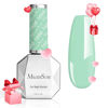 Picture of MelodySusie Thick Green Gel Nail Polish,0.5fl oz Mint Green Color Soak Off UV LED Light Green Gel Polish Christmas Day Gift for Women Nail Art Manicure Salon DIY Nail Design Decoration at Home-1666