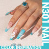 Picture of MelodySusie Thick Blue Gel Nail Polish,0.5fl oz Turquoise Blue Nails Soak Off UV LED Light Blue Gel Polish Christmas Gift for Women Nail Art Manicure Salon DIY Nail Design Decoration at Home-N301