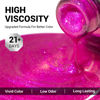 Picture of MelodySusie Hot Pink Glitter Gel Nail Polish,0.5fl oz Soak Off UV LED Hot Pink Shimmer Glitter Gel Polish Christmas Gift for Women Nail Art Manicure Salon DIY Nail Design Decoration at Home-1073