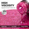 Picture of MelodySusie Thick Pink Glitter Gel Nail Polish,0.5 Fl Oz Soak Off UV LED Pink Glitter Gel Polish Christmas Gift for Women Nail Art Manicure Salon DIY Nail Design Decoration at Home-1662