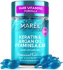 Picture of MAREE Hair Oil for Frizzy - Hair Vitamins A, E & B Keratin Styling Capsules with Jojoba & Argan Oil - Anti Frizz Serum for Women - Frizzy, Damaged, Dry and Curly - Sérum Gotas & Aceite Para el Cabello