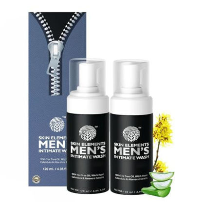 Picture of Skin Elements Intimate Wash for Men with Tea Tree Oil (Combo) | pH Balanced Foaming Hygiene Wash | Prevents Itching, Irritation & Bad Odor | 120 ml | Pack of 2|