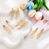 Picture of KesaPlan 12PCS No Bend Hair Clips, Gold Glitter No Crease Hair Clips for Styling, Creaseless Flat Duckbill Hair Barrette for Makeup, Hairstyle Accessories for Women Girls Bridesmaid Gifts