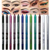 Picture of evpct 12Pcs Green Blue White Black Brown Purple Color Gel Glitter Eyeliner Pencils Set for Women Waterline Waterproof Smudge Proof lapiz de ojos delineador de ojos contra el agua Eye Liner Makeup 1-5