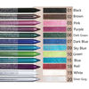 Picture of evpct 12Pcs Green Blue White Black Brown Purple Color Gel Glitter Eyeliner Pencils Set for Women Waterline Waterproof Smudge Proof lapiz de ojos delineador de ojos contra el agua Eye Liner Makeup 1-5