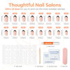 Picture of modelones French Tip Press On Nails, 32Pcs 16 Sizes Short Oval Fake Nails Press Ons with Nail Glue, Adhesive Tabs, Nail File, Prep Pad, Manicure Stick