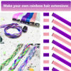 Picture of LADYAMZ Colored Hair Extensions 10 PCS, Colorful Party Highlights Clip in Synthetic Hair Extensions, Purple and Princess Pink Hairpieces for Christmas Girls Women Kids Party Favors Hair Pieces 22 In