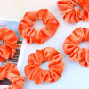 Picture of IVARYSS Orange Scrunchies, Premium Velvet Soft Fall Hair Scrunchy, Halloween Thick Elastic Bands, Hair Accessories for Women and Girls, 12 Pack
