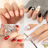 Picture of UNA GELLA Short Coffin Nail Tips 216pcs Short Coffin Gel x Nail Tips 12 Sizes Short Coffin Full Cover Nail Tips Soft Gel Clear Fake Nails Extension for Home DIY Nail Salon